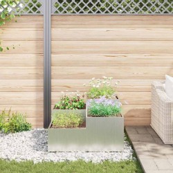 Cache-pot de jardin Argent 100 x 100 x 48 cm Acier galvanisé 554104554104