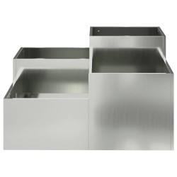 Cache-pot de jardin Argent 100 x 100 x 48 cm Acier galvanisé 554104554104