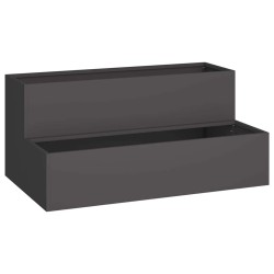 Cache-pot de jardin Noir 100 x 60 x 45 cm Acier laminé à froid 554119554119