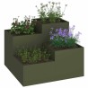 Cache-pot de jardin Vert olive 100 x 100 x 60 cm Acier 554120554120