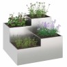 Cache-pot de jardin Argent 100 x 100 x 60 cm Acier inoxydable 554121554121
