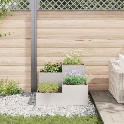 Cache-pot de jardin Argent 100 x 100 x 60 cm Acier inoxydable 554121554121