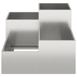 Cache-pot de jardin Argent 100 x 100 x 60 cm Acier inoxydable 554121554121