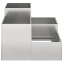 Cache-pot de jardin Argent 100 x 100 x 60 cm Acier inoxydable 554121554121