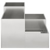 Cache-pot de jardin Argent 100 x 100 x 60 cm Acier inoxydable 554121554121