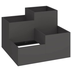 Cache-pot de jardin Noir 100 x 100 x 60 cm Acier 554122554122