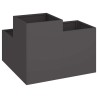 Cache-pot de jardin Noir 100 x 100 x 60 cm Acier 554122554122