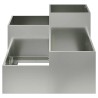 Cache-pot de jardin Argent 100 x 100 x 60 cm Acier galvanisé 554123554123