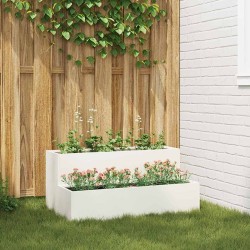 Cache-pot de jardin Blanc 100 x 60 x 45 cm Acier laminé à froid 554124554124