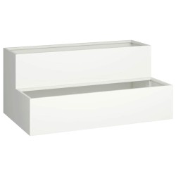 Cache-pot de jardin Blanc 100 x 60 x 45 cm Acier laminé à froid 554124554124