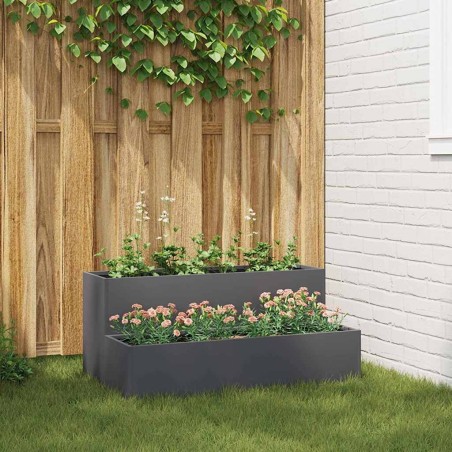 Cache-pot de jardin Anthracite 100 x 60 x 45 cm 554126554126