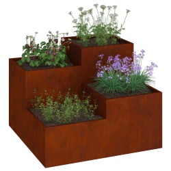 Cache-pot de jardin Rouillé 100 x 100 x 60 cm Acier patiné 554127554127