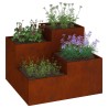 Cache-pot de jardin Rouillé 80 x 80 x 60 cm Acier patiné 554128554128