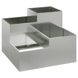 Cache-pot de jardin Argent 80 x 80 x 60 cm Acier galvanisé 554129554129