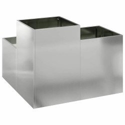 Cache-pot de jardin Argent 80 x 80 x 60 cm Acier galvanisé 554129554129