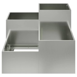 Cache-pot de jardin Argent 80 x 80 x 60 cm Acier galvanisé 554129554129