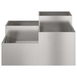 Cache-pot de jardin Argent 100 x 100 x 48 cm Acier inoxydable 554130554130