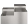 Cache-pot de jardin Argent 100 x 100 x 48 cm Acier inoxydable 554130554130