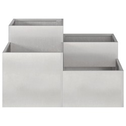 Cache-pot de jardin Argent 100 x 100 x 48 cm Acier inoxydable 554130554130