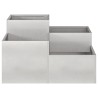 Cache-pot de jardin Argent 100 x 100 x 48 cm Acier inoxydable 554130554130