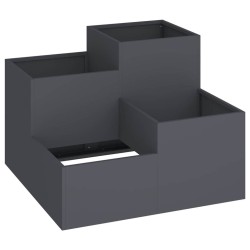 Cache-pot de jardin Anthracite 100 x 100 x 60 cm Acier 554131554131