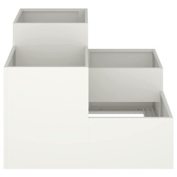 Cache-pot de jardin Blanc 100 x 100 x 60 cm Acier 554132554132