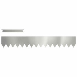 Bordure de Pelouse 10 pcs Argent 100 x 0,05 x 15 cm 554139554139