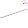 Tige de placard 12 pcs Argenté 864 x 15 x 29 mm 554150554150
