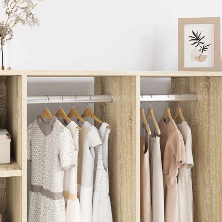 Tige de placard 2 pcs Argenté 472 x 15 x 29 mm 554151554151