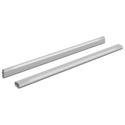 Tige de placard 2 pcs Argenté 472 x 15 x 29 mm 554151554151
