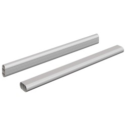 Tige de placard 2 pcs Argenté 316 x 15 x 29 mm 554154554154