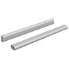 Tige de placard 2 pcs Argenté 316 x 15 x 29 mm 554154554154