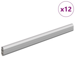 Tige de placard 12 pcs Argenté 316 x 15 x 29 mm 554155554155