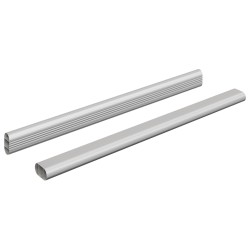 Tige de placard 2 pcs Argenté 371,5 x 15 x 29 mm 554156554156
