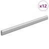 Tige de placard 12 pcs Argenté 371,5 x 15 x 29 mm 554157554157