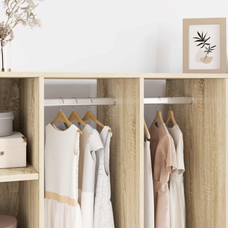 Tige de placard 2 pcs Argenté 372 x 15 x 29 mm 554158554158