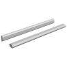 Tige de placard 2 pcs Argenté 372 x 15 x 29 mm 554158554158