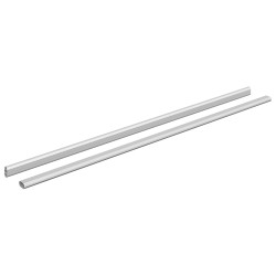 Tige de placard 2 pcs Argenté 964 x 15 x 29 mm 554161554161