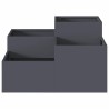 Cache-pot de jardin Anthracite 100 x 100 x 48 cm Acier 554163554163