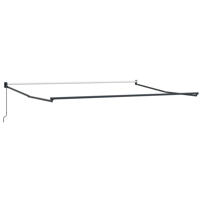 Cadre de store rétractable manuel Anthracite 4 x 2 m Aluminium 554166554166