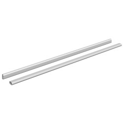 Tige de placard 2 pcs Argenté 864 x 15 x 29 mm 554169554169