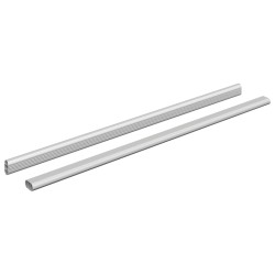Tige de placard 2 pcs Argenté 664 x 15 x 29 mm 554170554170