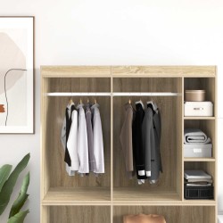 Tige de placard 2 pcs Argenté 764 x 15 x 29 mm 554172554172