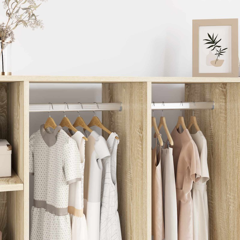 Tige de placard 12 pcs Argenté 472 x 15 x 29 mm 554174554174