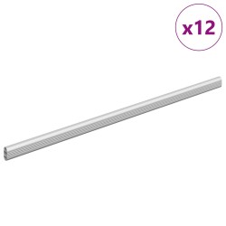 Tige de placard 12 pcs Argenté 472 x 15 x 29 mm 554174554174