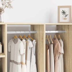 Tige de placard 2 pcs Argenté 464 x 15 x 29 mm 554175554175