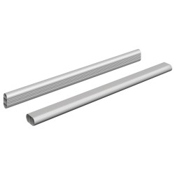 Tige de placard 2 pcs Argenté 464 x 15 x 29 mm 554175554175
