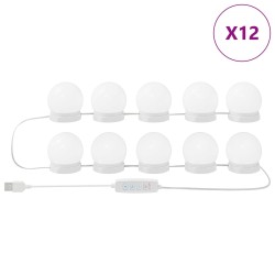 Lampes miroir 12 pcs Blanc 4.5 x 4.5 x 4.8 cm Plastique 554178554178