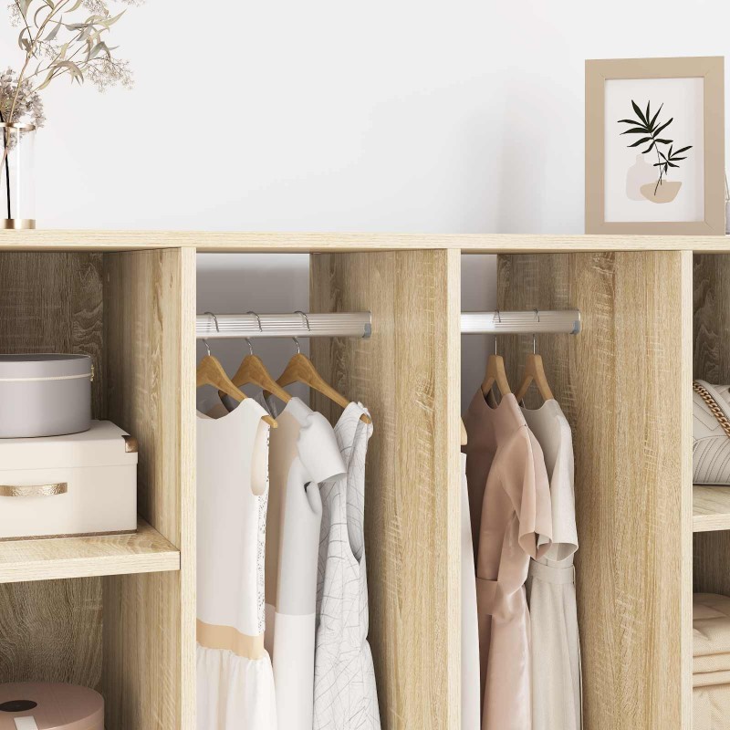 Tige de placard 2 pcs Argenté 264 x 15 x 29 mm 554183554183