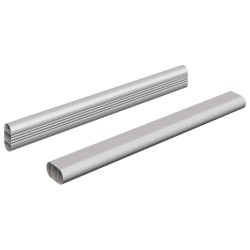 Tige de placard 2 pcs Argenté 264 x 15 x 29 mm 554183554183